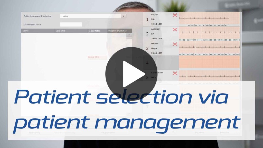 Video Thumbnail "Rehab / Patient selection via patient management". Click opens the Video.