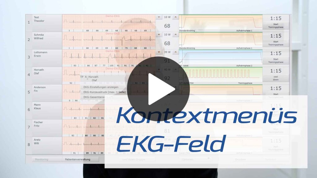 Video-Vorschaubild "Reha / Kontextmenüs EKG Feld". Klick öffnet das Video.